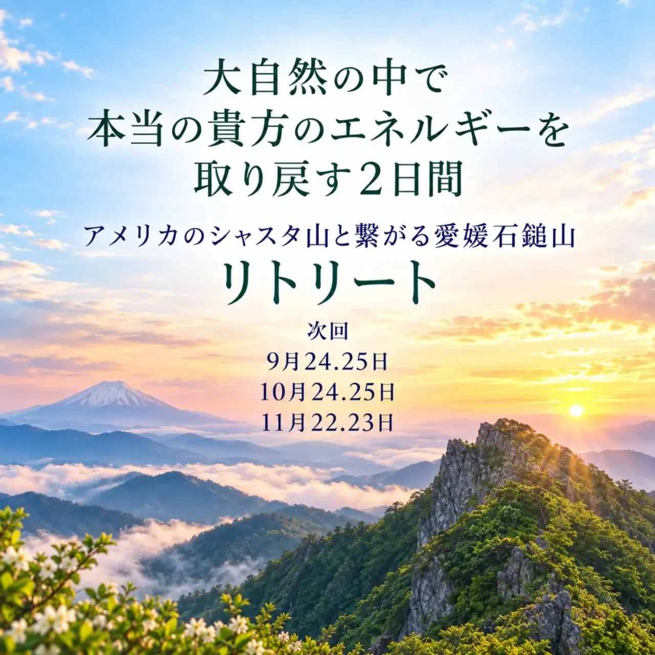 大自然の中で、立ち止まる。